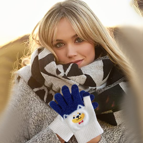 Toddler pojkar och flickor Vinterstickade handskar