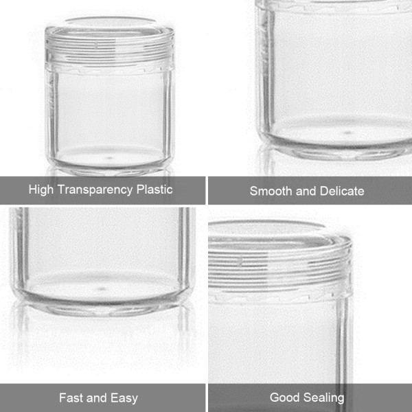 Töm burk för förvaring av klar plastpärlor stil: Stil 5;