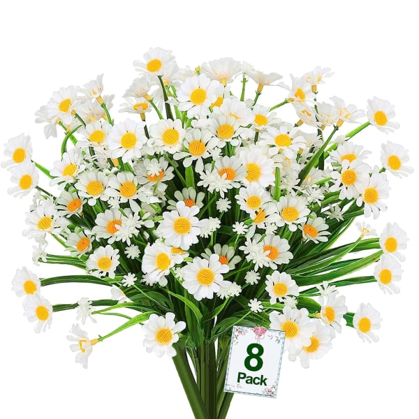8 Bündel künstliche Blumen im Freien UV-beständige gefälschte Bl