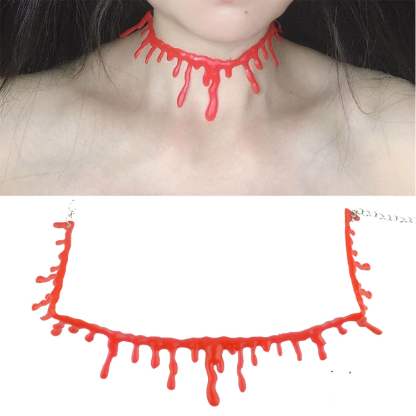 Halloween Halsband Vampyr Blod Choker Halsband Läskigt