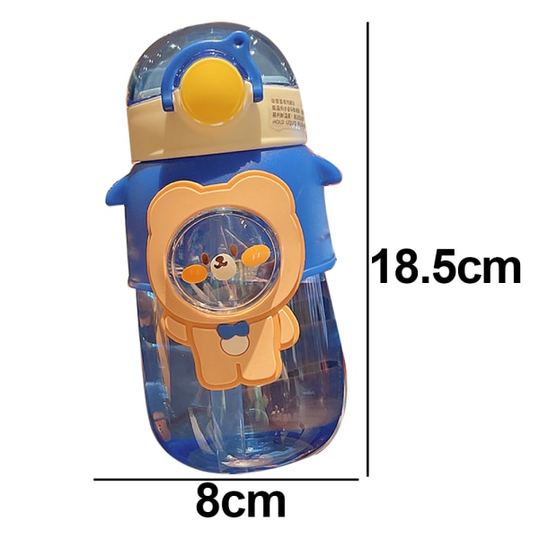 Vattenflaska，Plast Travel Tea Juice Milk Portable Cute Shaker blue