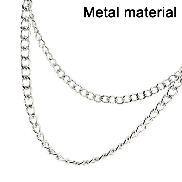 Punk goth metall spik dubbade länk läder krage choker