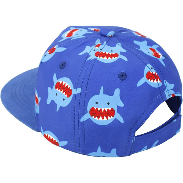 Barn Pojkar Flickor Justerbar Dad Hat Baseball Trucker Cap för Outd Blue-shark