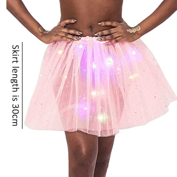LED-kjolar för flickor Balettdanskjol Light Up Kjolar Sparkly