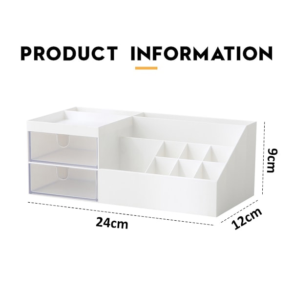 Kosmetisk/sminkförvaringslåda, miniskrivbordsförvaring för kontor
