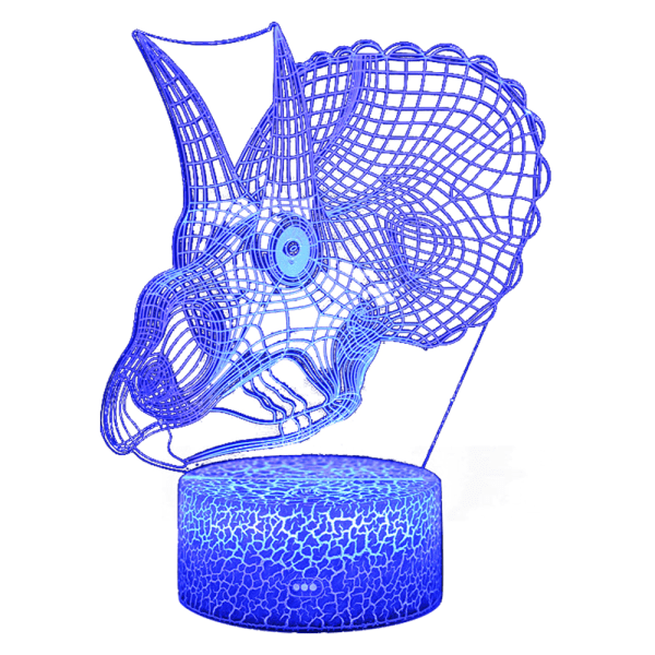 Dinosaurieseriens färgglada 3D-nattlampa, kreativ presentlampa