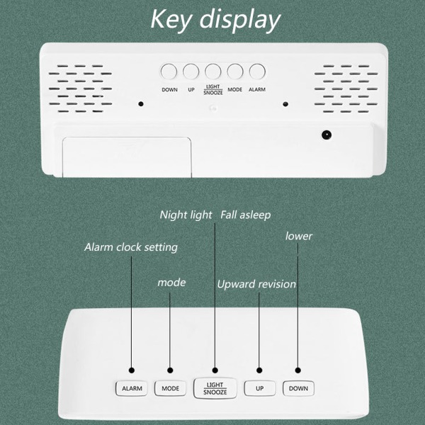 Digital klocka, LED-väckarklocka för sovrum, elektroniskt skrivbord