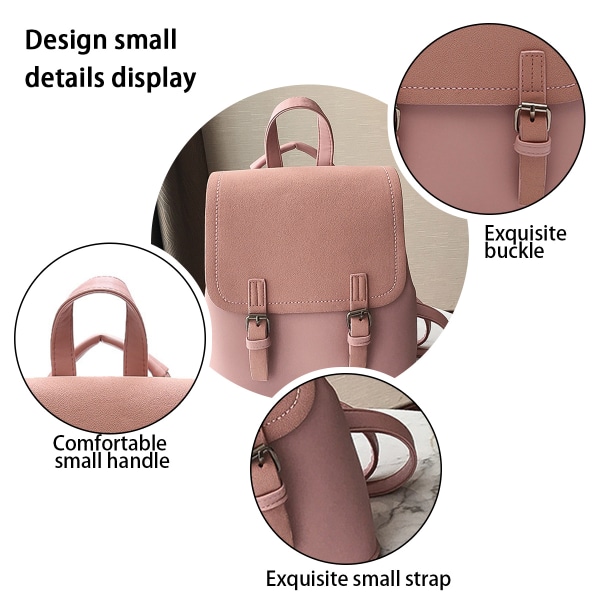 Snygg liten ryggsäcksväska för kvinnor Minibok i syntetläder