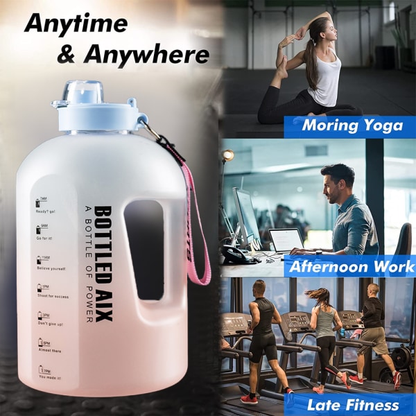 Vattenflaska Se till att du dricker tillräckligt med vatten dagligen för fitness, gym style 2
