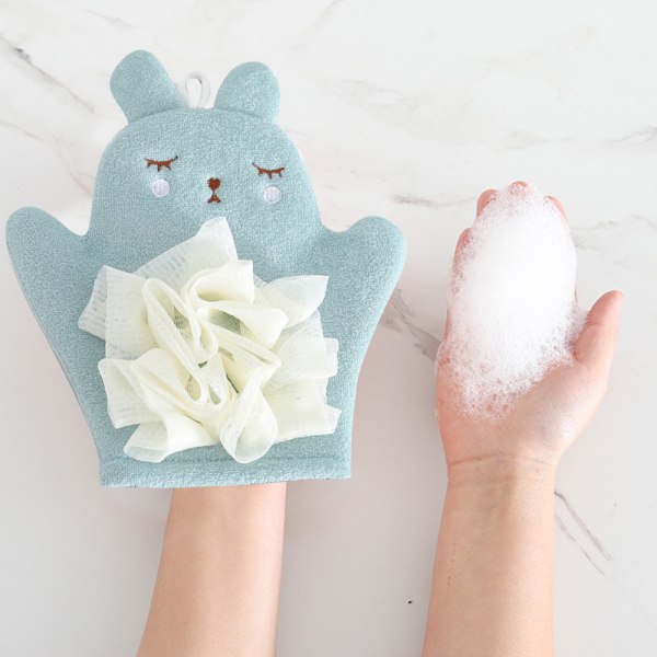 Baby Bath Mitt Tvättlappar Barn Tvätthandskar Bad Body Scrub för