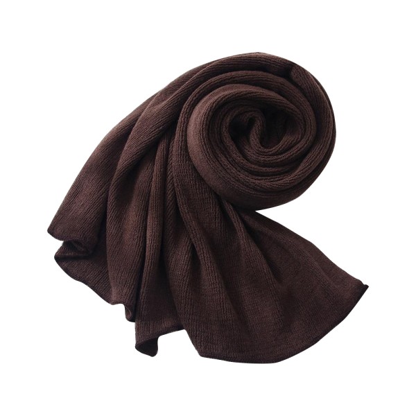 Lång varm sjal för kvinnor Vinter varm halsduk enfärgad