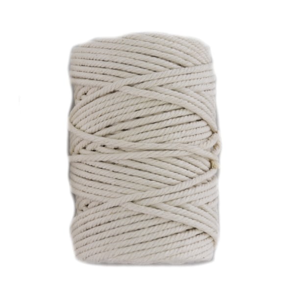 6/5/4 mm Macrame Rep Twisted String Bomullssladd För Handgjord Nat 5mm 90M