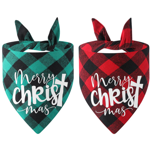 2-pack klassisk triangel god jultryck pläd jul husdjur