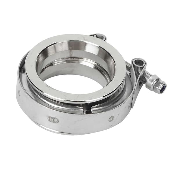 V-båndklemme i rustfritt stål med flens for eksosrør (2,5 tommer - 63 mm)