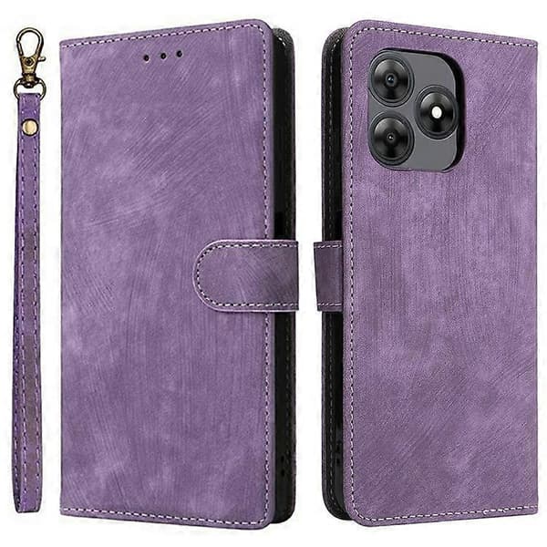 Kompatibelt för Blackview Wave 8C Plånboksfodral RFID PU Läder Skydd Ställ Purple