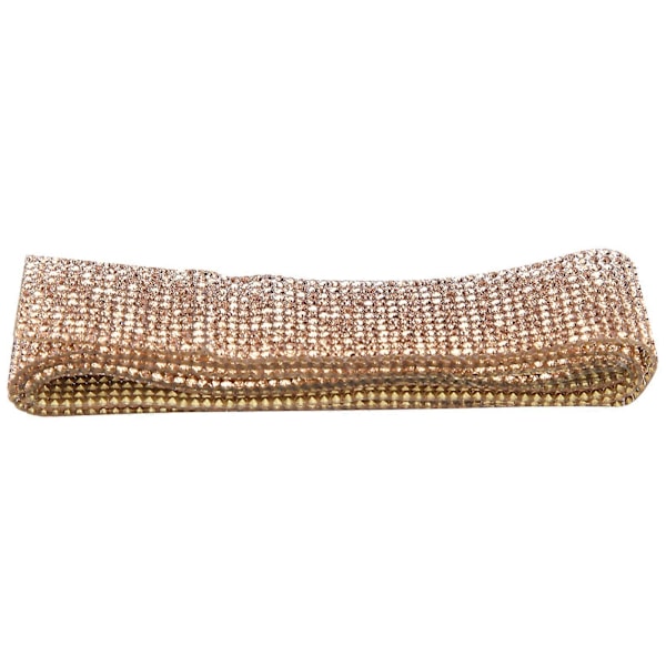 Krystall Diamant Belte Trim Smeltelim DIY Dekorasjon Klær Tilbehør 0.5 Yard 12 Rader Champagne