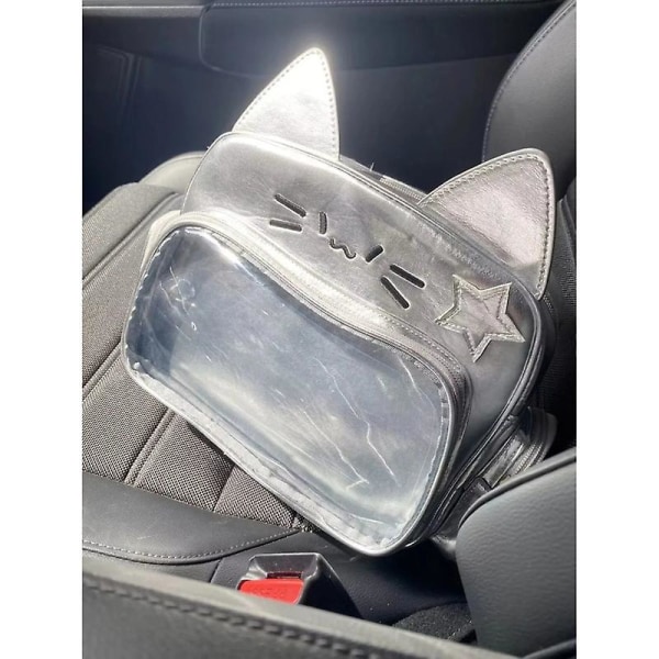 Y2k Japan Kosmisk Mekanisk Kattväska Söt Tecknad Kattöra Liten Ryggsäck Enkel Mångsidig Silverfärgad Stor Kapacitet Axelväskor Backpack