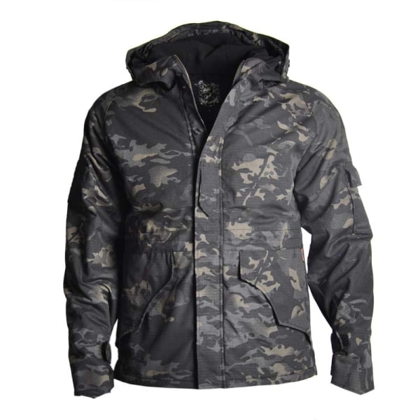 -25°F Camo Housut Sotilasvaatteet Taktiset takit Metsästysvaatteet Taistelupuku Vedenpitävä Camping Airsoft Army Takki Mies black CP jacket XL-70-80kg