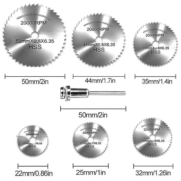 45 Delars Diamantgravyr Tillbehörsset Fräsbits Cirkelsågblad Diamantstiftar för Fäste