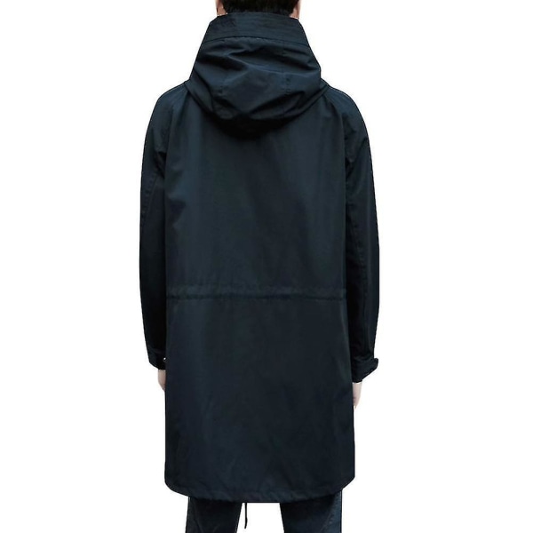 Herre Hætte Solid Farve Trenchcoat Jakke XL