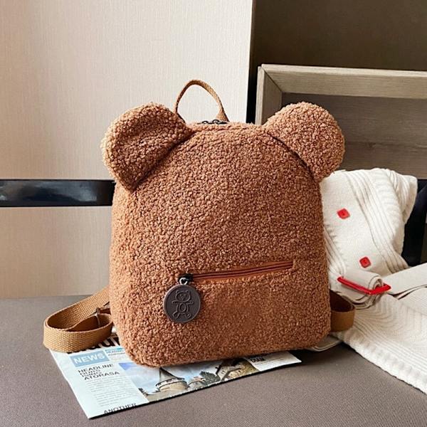 Personlig Broderi Bjørn Broderet Bærbar Børn Rejse Shopping Rygsæk Småbørn Teddy Rygsæk Caffee