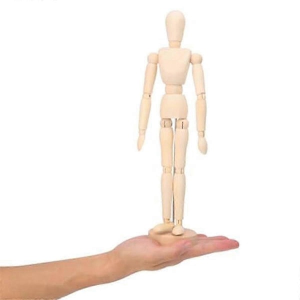 5-pak Kunstfigur Model - 30 cm Træmannequin, Fleksibel Tegne-mannequin til Skitsering, Maling & Justerbar Figurdesign