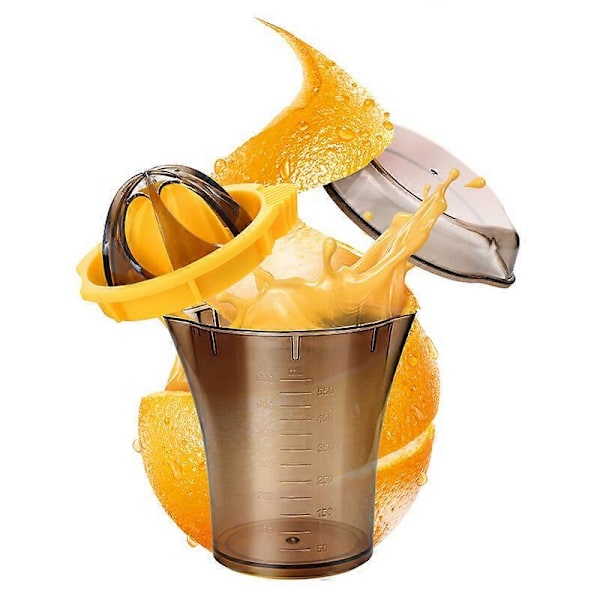 Bärbar manuell juicekopp (orange), fruktpress, apelsinjuicekopp
