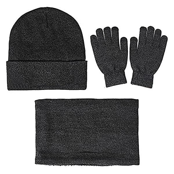 Vinter Varm Mössa Halsduk Handskar Set Unisex Vinter Varm Kn