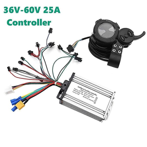 Elektrisk Scooter 36V-60V 25A Børsteløs Controller+36V-72V MA01 LCD Display til 6 Rør Universal Con