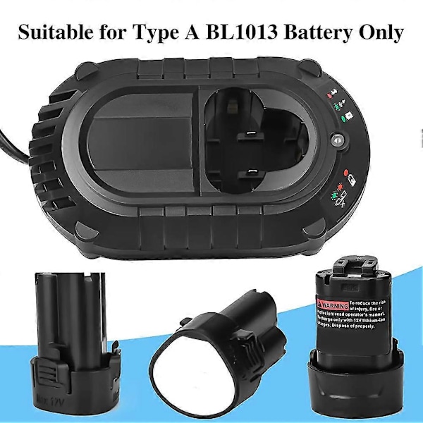 Batterioplader til BL1013 BL1014 10.8V-12V Lithium-Ion Batterier DC10WA Elektrisk Boremaskine Skruetrækker