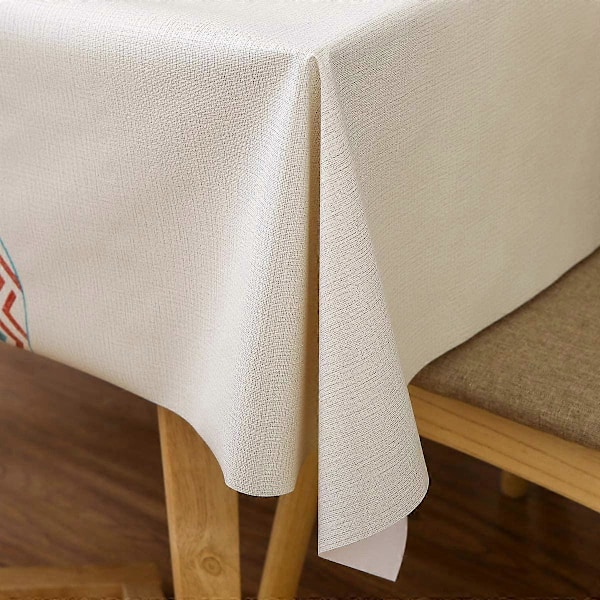 Bordsduk Torkbar PVC Duk Vattentät Lätt Att Torka Ren Plast Vinyl Bordsöverdrag Skydd Fyrkantig för Utomhus Picknick Fest (130x130 cm, Fisk)