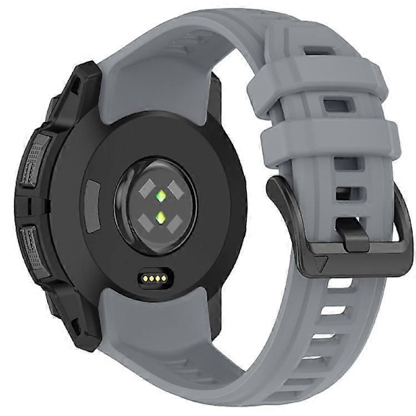 26mm Silikonrem Kompatibel med Garmin Instinct 3 Solar / Instinct 3 AMOLED 50mm Erstatningsklokkereim Grey