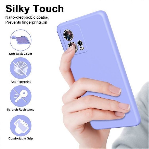 Kompatibelt Skal för Motorola Edge 30 Fusion 5G, 2.2mm Gummerat TPU Telefonskydd Purple