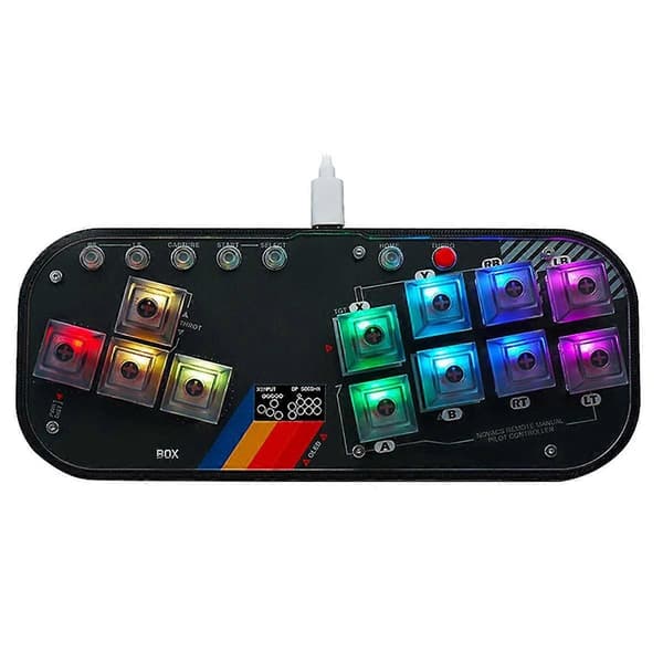 Gaming Tastatur Fighting Gamepad Arcade Joystick til PC/Android/PS3//Switch med TURBO