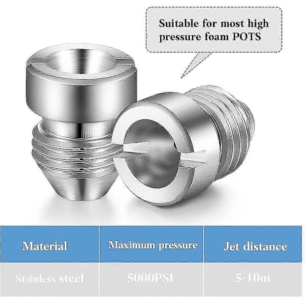 6 Stykker Skumkanon Dyse Tips og 12 Stykker Skumprodusent, Universal 1.1 mm Gjenget Dyse a