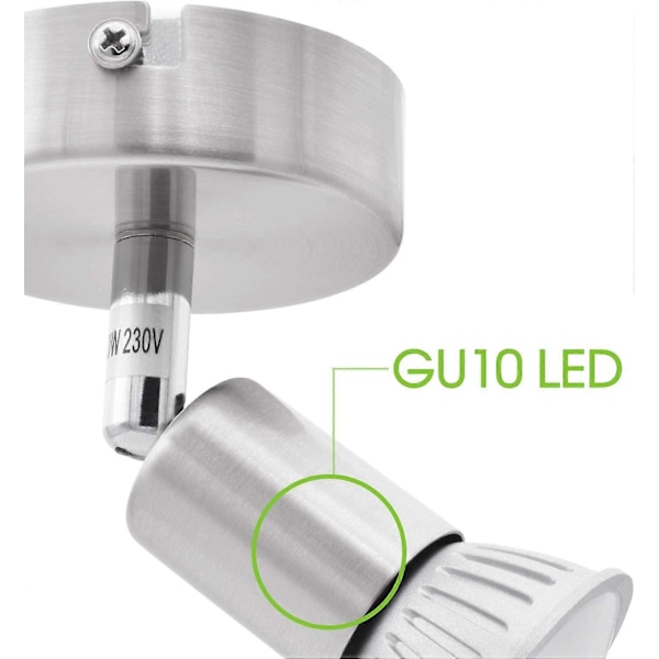 Lumare Taklampa GU10 6W - 400lm LED Taklampa AC 230V - 120 Varmvit Taklampa