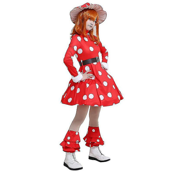 3xl Anime My Hero Academia Kinoko Komori Cosplay Kostume Rød Svampe Kjole Sæt Med Hat Halloween Jul Til Voksen L
