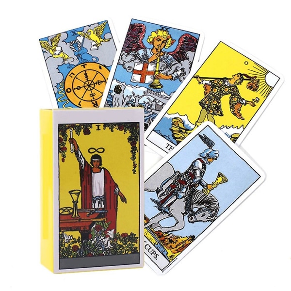 Modern tarot tarotkort kortlek brädspel engelska för familj present fest spelkort spelunderhållning Yellow knight