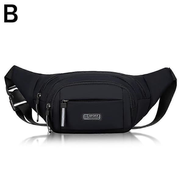 Multifunctional Adjustable Nylon Waist Bag, Shoulder Bag, Unisex Grön