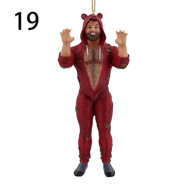 Manlig Sjöjungfru Julgransdekoration Festliga Personliga Presenter Hantverk Bilhängen Hängande Ornament Sjömansdockor Barnpresenter 19