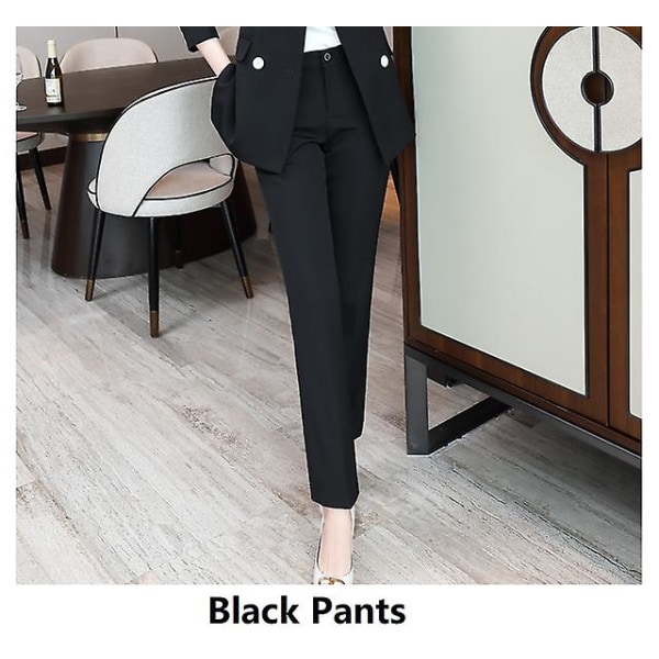 Langærmet Formel Professionel Dame Business Suits Elegant Rød Efterår Vinter Ol Styles Dame Buksedragter Dame Blazers Black Pants S