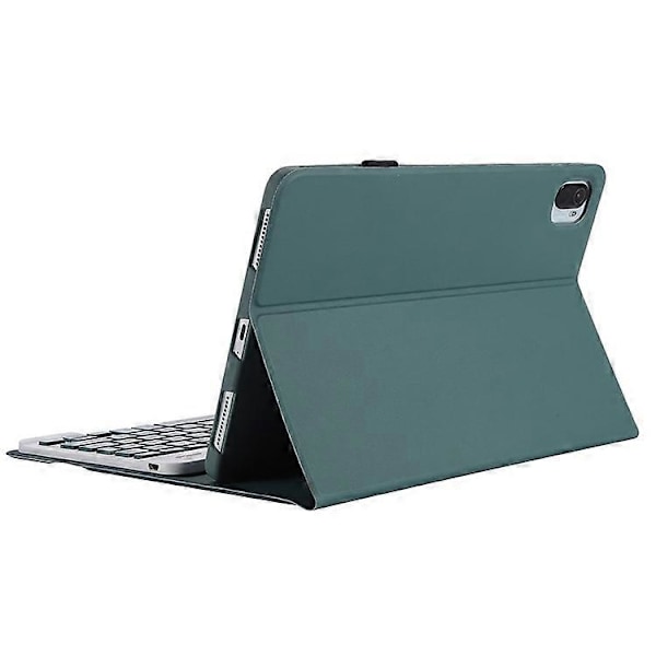 A0N7 Kompatibel for Xiaomi Pad 6 / Pad 6 Pro PU Lærdeksel Ultratynt Stativ Nettbrettveske med Avtakbart Bluetooth-tastatur DarkGreen