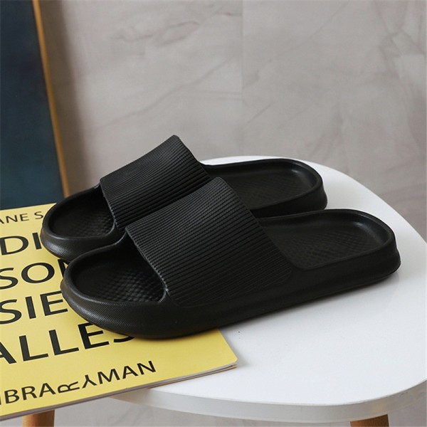 Sommar Dam Enfärgad Mjuk Sula Badrumstofflor Inomhus Halkfria Hemmaskor 2105 Black 36-37
