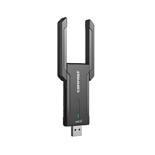 WiFi6E 5374Mbps 5.9G 7.1G USB3.0 -Bånds Trådløs LAN Adapter Wifi Mottaker for Stasjonær Datamaskin Bærbar