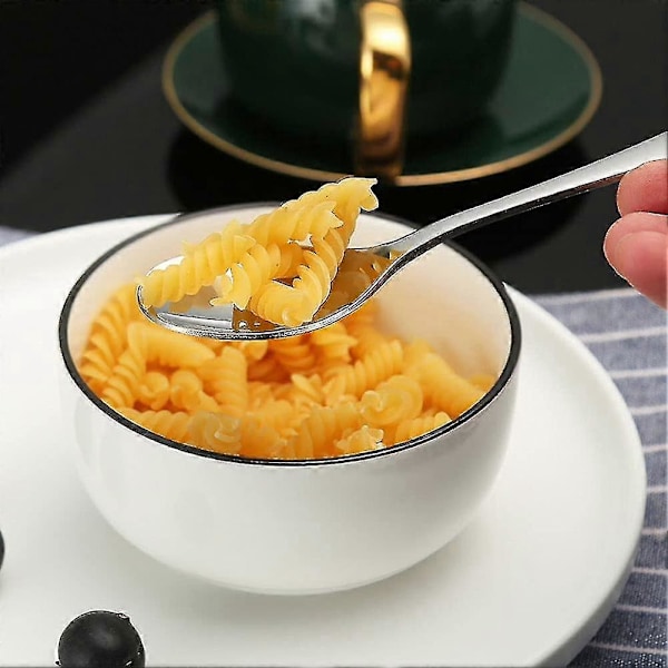 12 Deler Barnesølvbestikk Rustfritt Stål Barnesikker Barne Skje Og Gaffel Sett Småbarnsredskaper