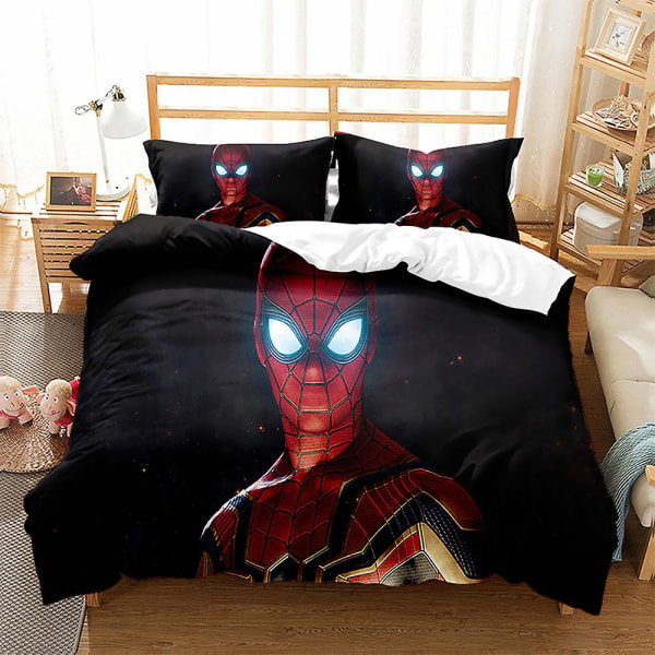 Spider-man 3D-tryckt Sängklädesset Påslakan Örngott Barn Present Färg 5 AU single 140x210cm