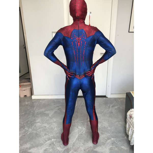 Aikuisten lapsille / mittatilaustyönä valmistettu 2022 uusin hämmästyttävä hämähäkki-cosplay-puku Halloween-supersankaripuku Red XSMale Size