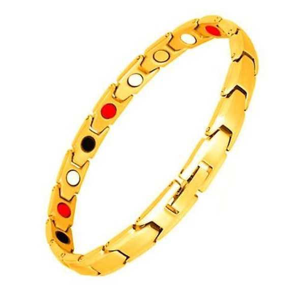 Slimmande Armband Lymfdränage Magnetisk Terapi Gold