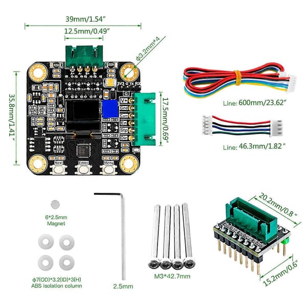 MKS Stepper Motor 3D-skrivare Stegkontroller PCB-kort SERVO42C PCBA Steg D