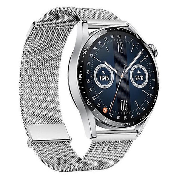 Kompatibel med Huawei Watch GT 3 42mm / Samsung Galaxy Watch3 41mm 20mm Magnetisk Rem Udskiftning Silver